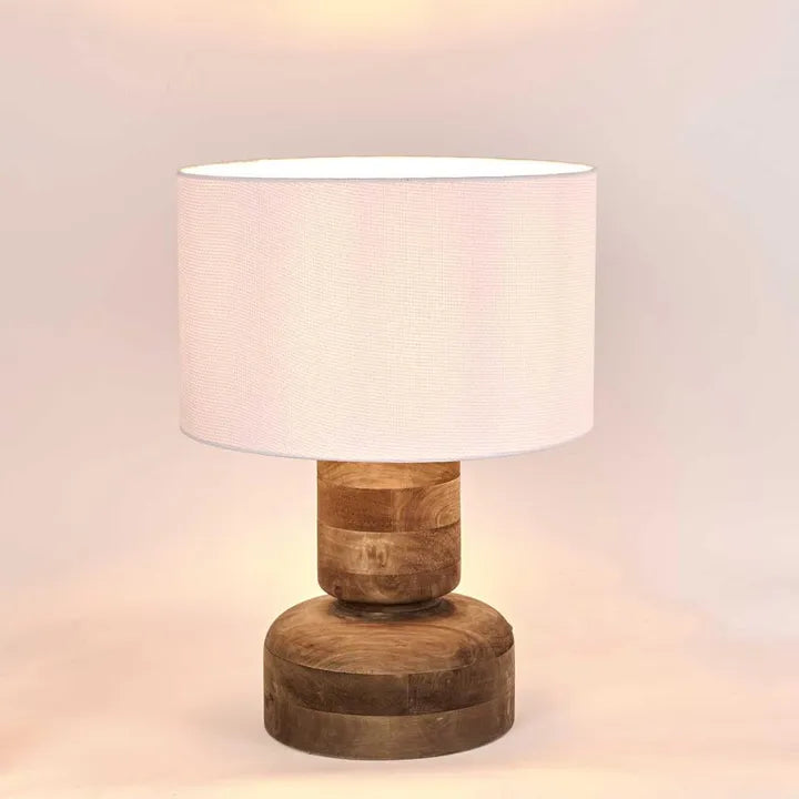 Clem Timber Table Lamp Black Shade TABLE LAMP