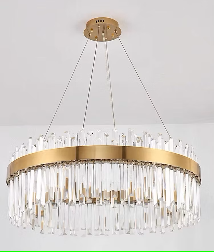Straight Crystal Pendant Chandelier
