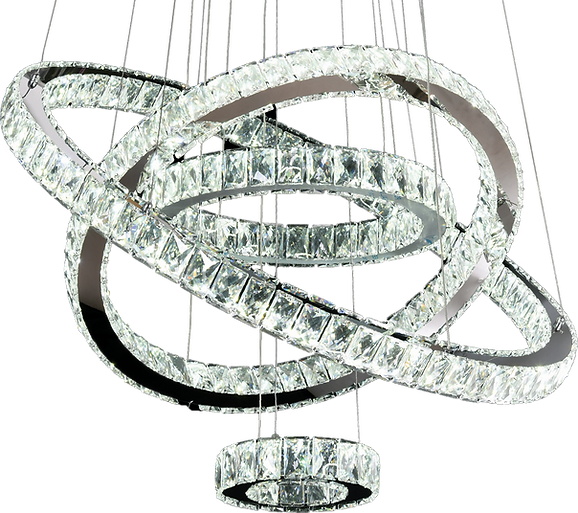 Four Rings Crystal Pendant Pendant