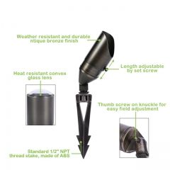 Brass Directional Spike light PSL2700WB Spike light