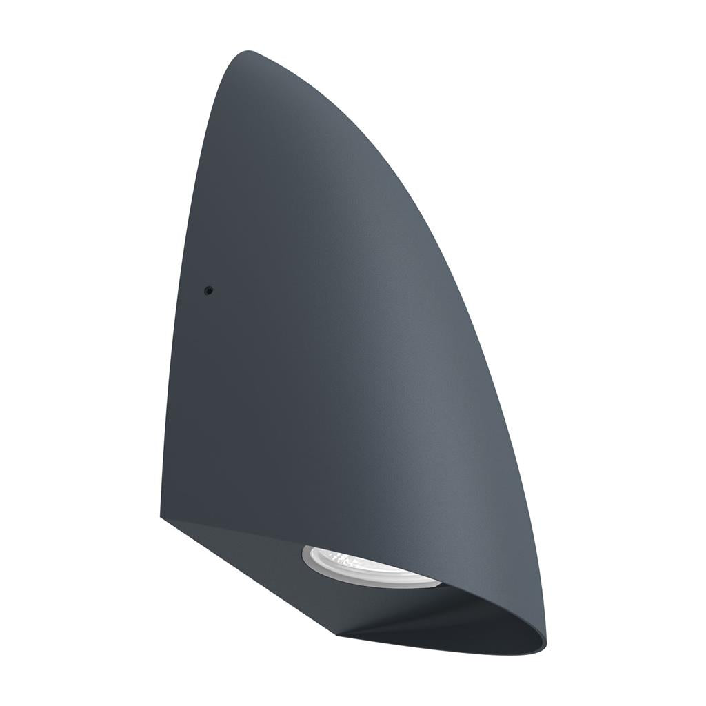 FINN-8 FIN SHAPE 8W WB IP65 240V TRIO Dark Grey WALL LIGHT