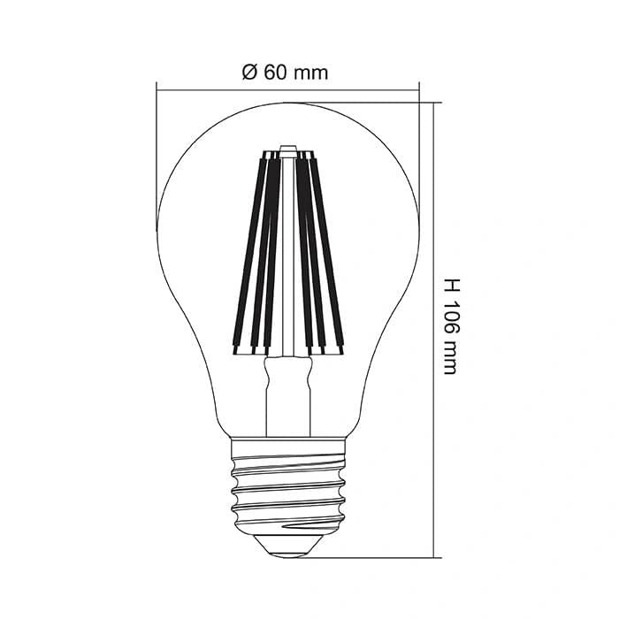 SAL LG9 CLEAR DIMMABLE - 8W GLOBES