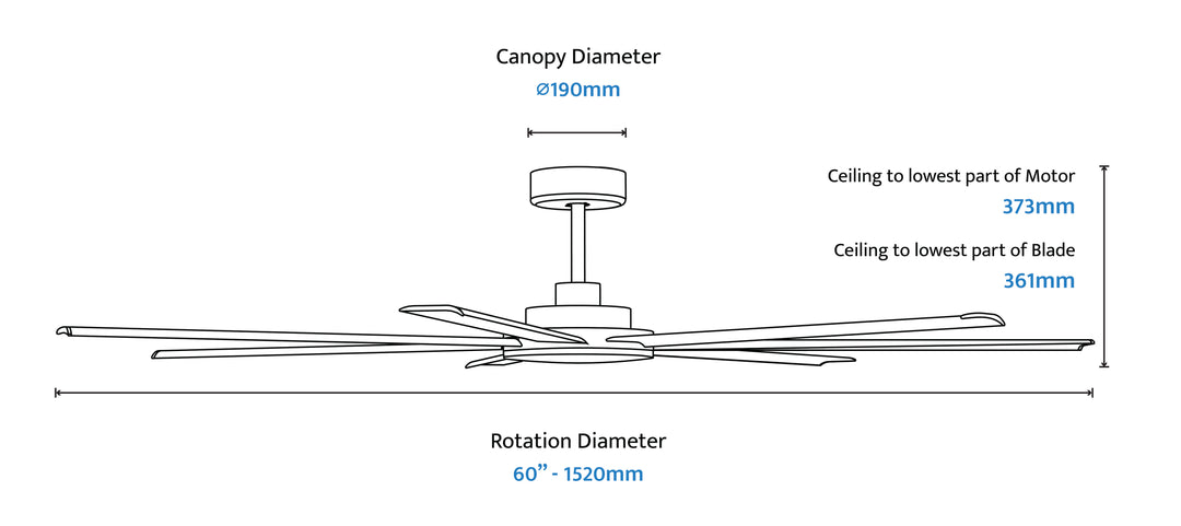 Alura Smart DC Fan Black/White Ceiling Fan