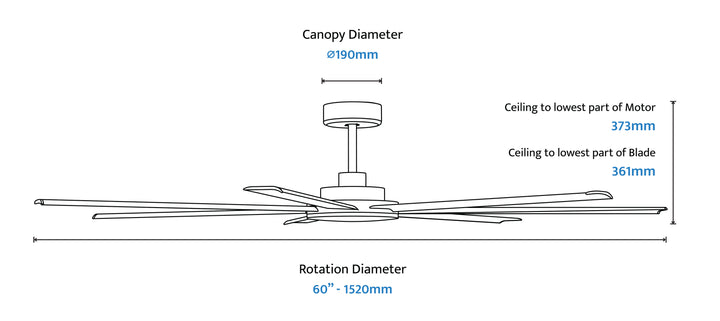 Alura Smart DC Fan Black/White Ceiling Fan