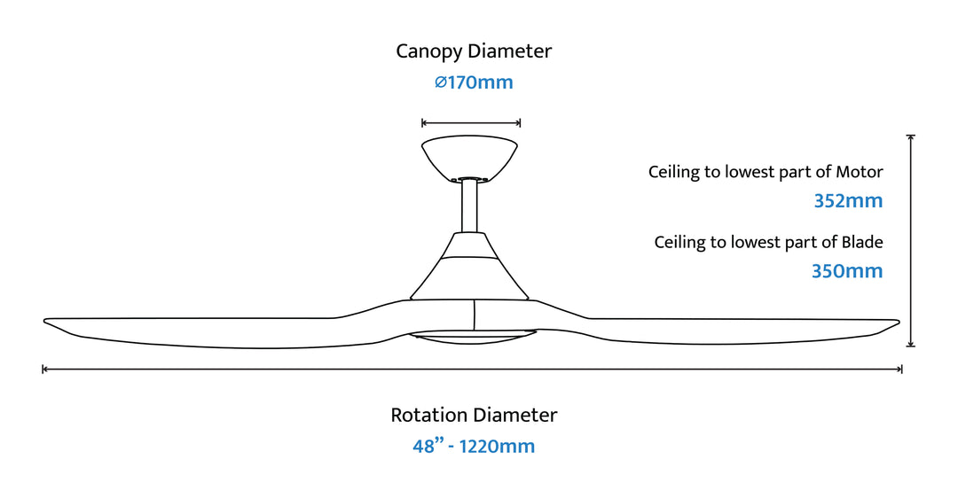 CloudFan DC Fan with Light, Teak Blade Ceiling Fan