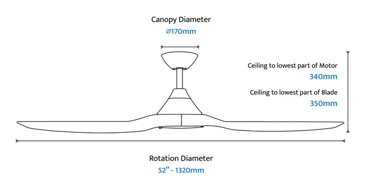 CloudFan Smart DC Fan with Bamboo Blades Ceiling Fan
