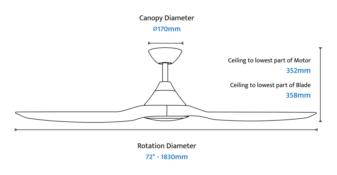 CloudFan DC Fan with Light, Teak Blade Ceiling Fan