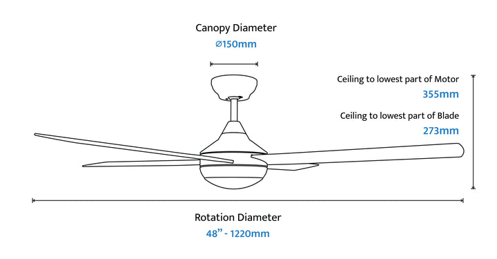 Krestrel DC Ceiling fan with light Ceiling Fan