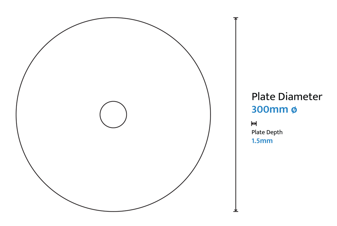Calibo Crest 300mm Round Back Plate Only ACCESSORIES