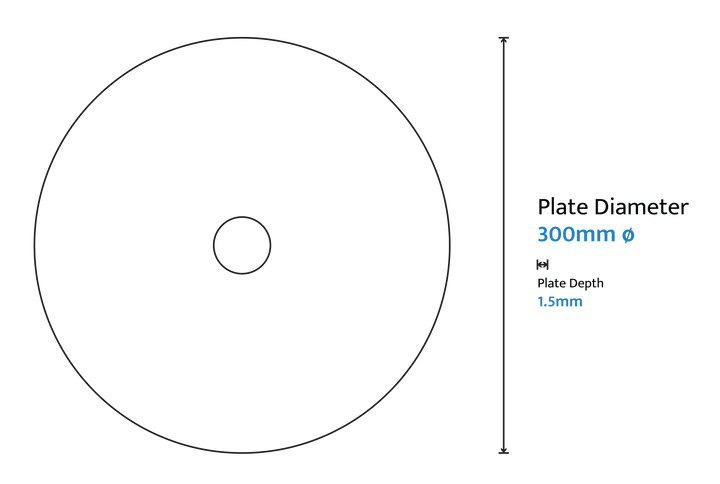 Calibo Crest 300mm Round Back Plate Only ACCESSORIES