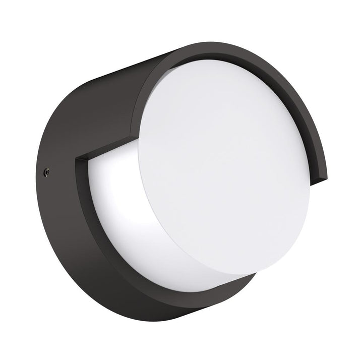 LIVI-5 Round 5W 240V IP65 down Exterior wall light Black Large WALL LIGHT