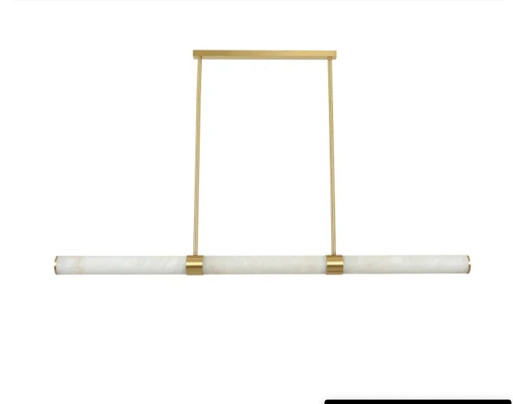 Brass Spanish Alabaster Stone pendant Brass Pendant
