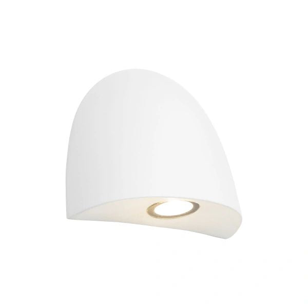 Cougar Mora Black Exterior White WALL LIGHT