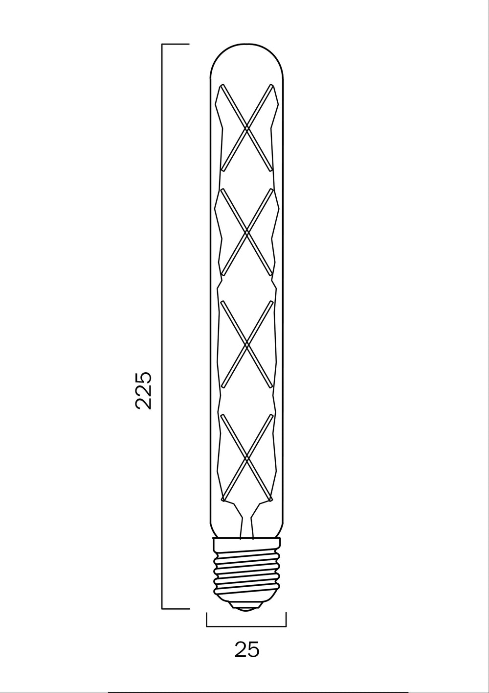 E27 T30 8w LED TUBE X GLOBE CLEAR TRIAC DIM GLOBES