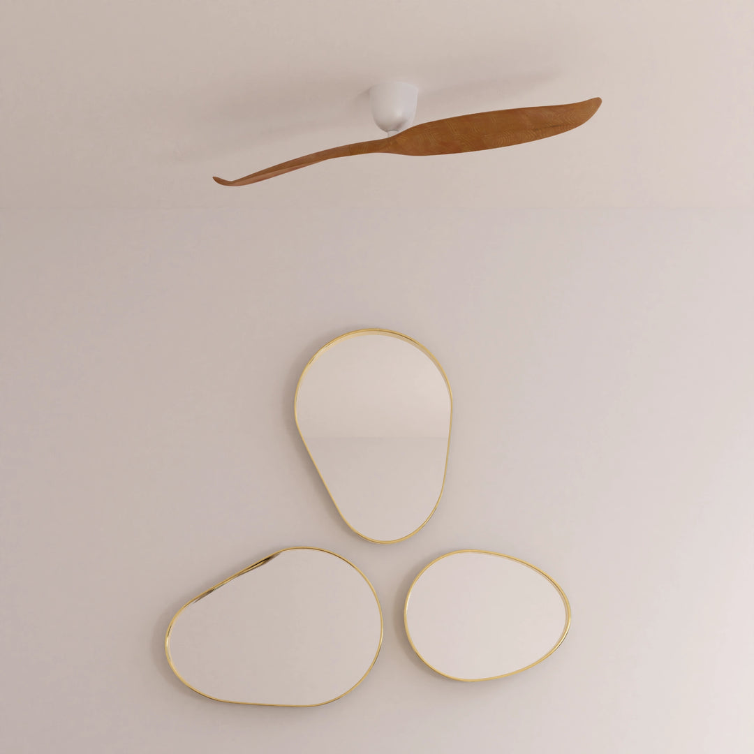 Aeratron AE2+ DC Ceiling Fan- White with Light Timber Ceiling Fan