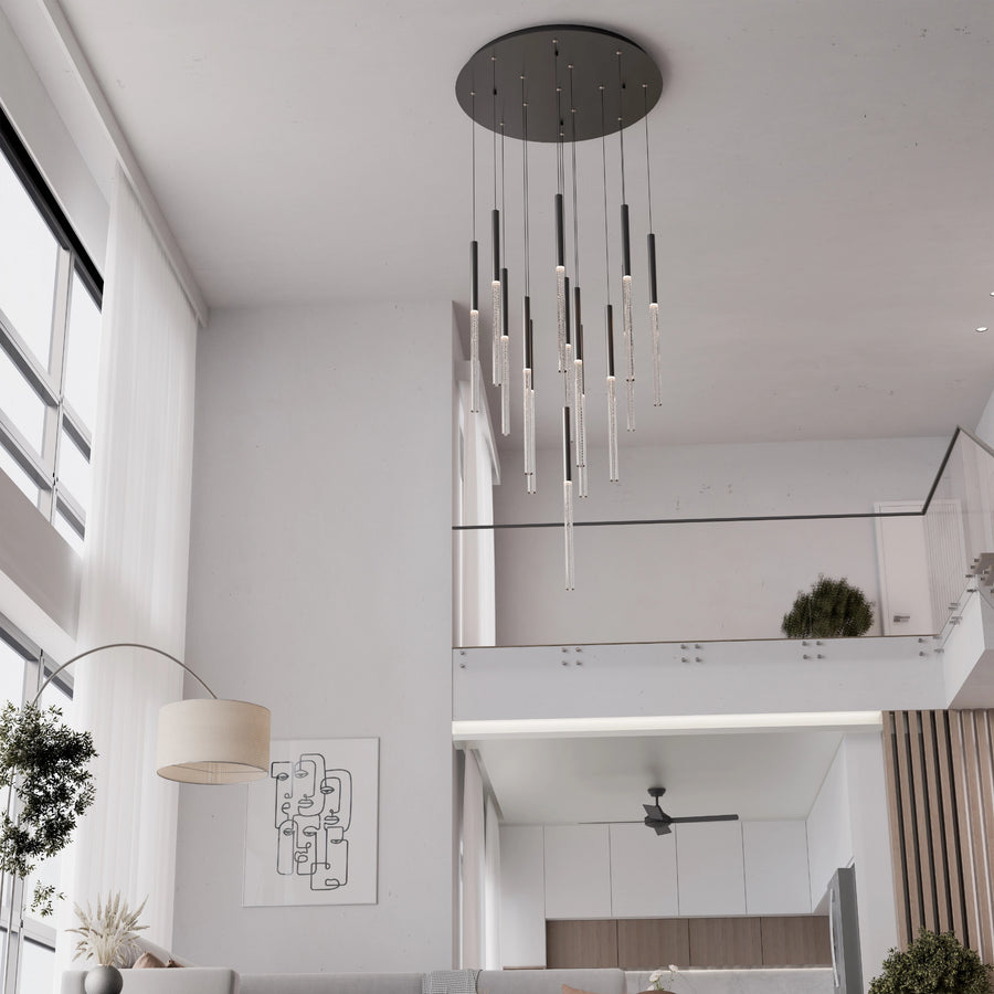 Calibo Rhea 14 Light Pencil Drop LED Pendant Pendant