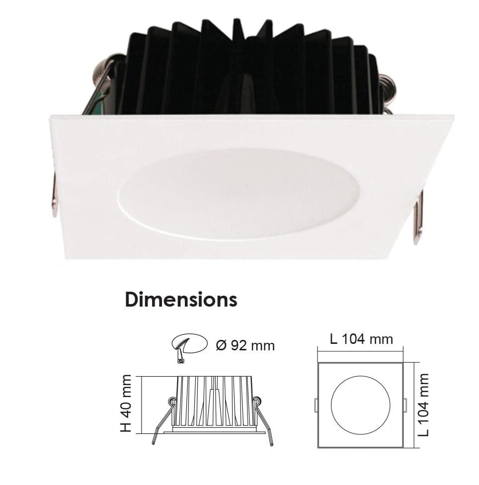 SAL ECOGEM S9041TC SQUARE - 10W Downlight
