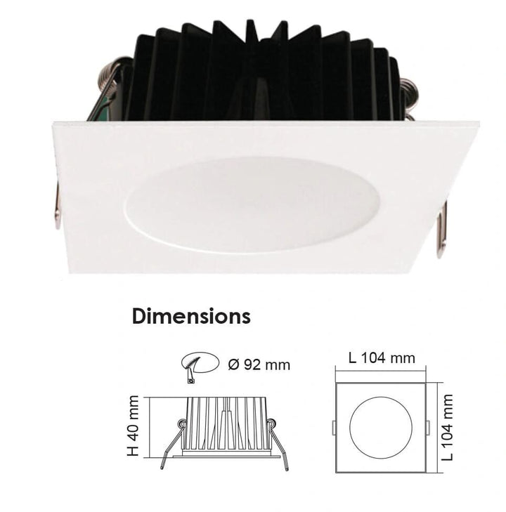 SAL ECOGEM S9041TC SQUARE - 10W Downlight