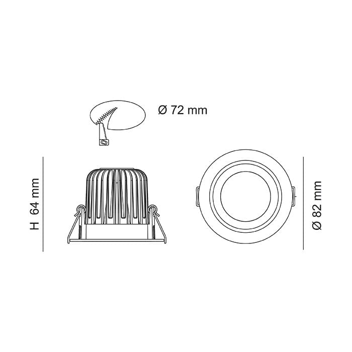 ECOSTAR S9045DL - 9W, 6000K Downlight