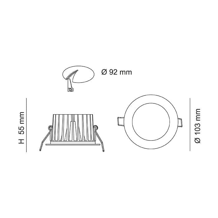 SAL ECOSTAR S9048TC - 12W Downlight