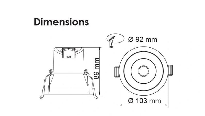 SAL COOLUM PLUS S9068/TC - 9W Downlight