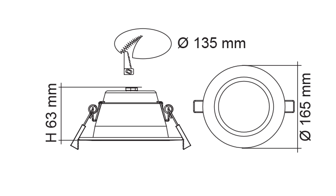 SAL PREMIER S9073TC / DP - 13W/18W Downlight