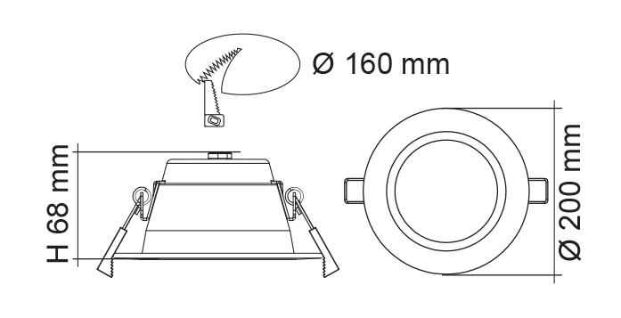 PREMIER S9074TC / DP - 15W/20W Downlight
