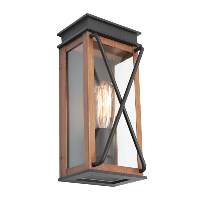 Sicily Wall Light Black/Timber WALL LIGHT