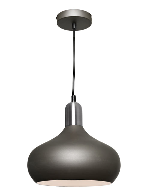 Cougar Sloan 1lt Pendant Satin Chrome Charcoal Pendant