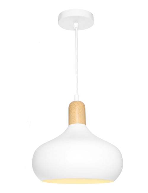 Cougar Sloan 1lt Pendant Timber White Pendant