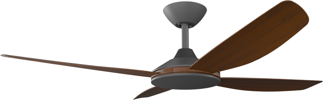 Vanga DC Ceiling fan with Koa Blades Black with Koa Ceiling Fan