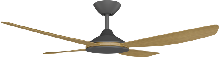 Vanga DC ceiling Fan with Teak Blades Black with Teak Ceiling Fan