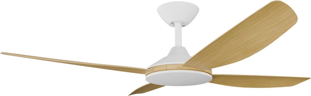 Vanga DC Ceiling fan with Bamboo Blades White with Bamboo Ceiling Fan