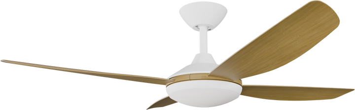 Vanga DC Fan Teak Blades with Light White with Teak Ceiling Fan