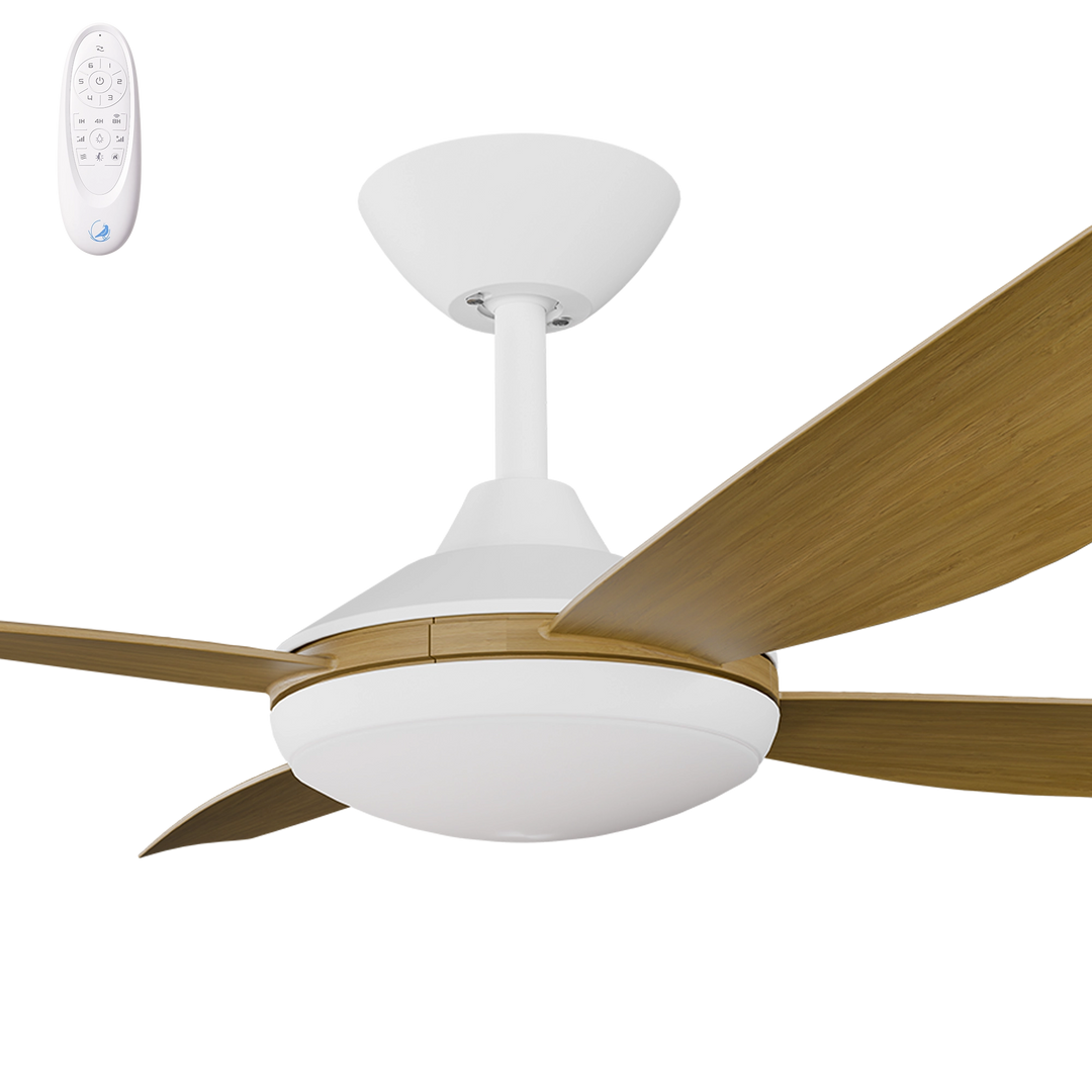 Vanga DC Fan Teak Blades with Light Ceiling Fan
