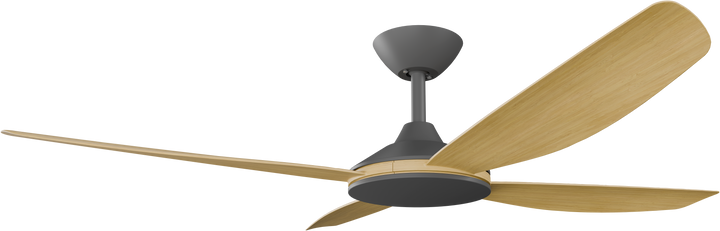 Vanga DC Ceiling fan with Bamboo Blades Black with Bamboo Ceiling Fan