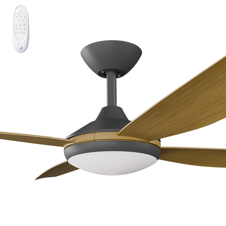 Vanga DC Fan Teak Blades with Light Ceiling Fan