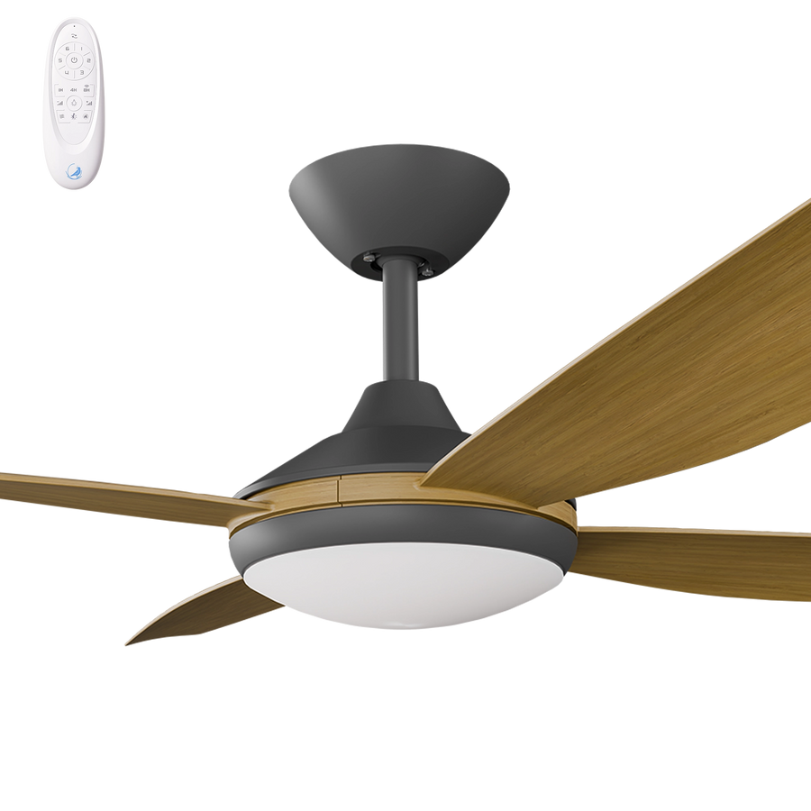 Vanga DC Fan Teak Blades with Light Ceiling Fan