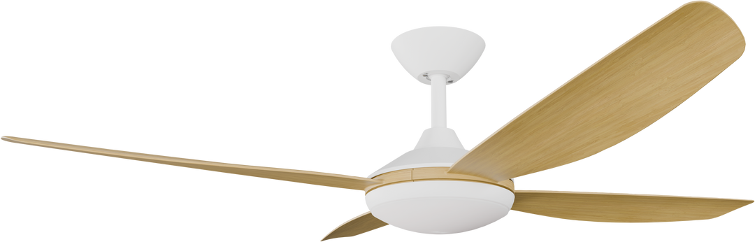 Vanga DC Fan Bamboo blades with Light White with Bamboo Ceiling Fan