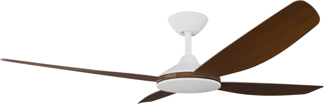 Vanga DC Ceiling fan with Koa Blades White with Koa Ceiling Fan