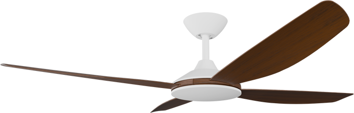 Vanga DC Ceiling fan with Koa Blades White with Koa Ceiling Fan
