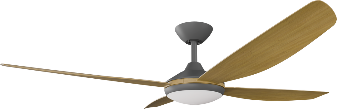 Vanga DC Fan Teak Blades with Light Black with Teak Ceiling Fan