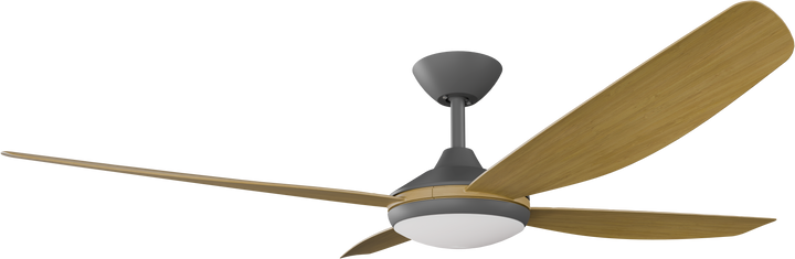 Vanga DC Fan Teak Blades with Light Black with Teak Ceiling Fan