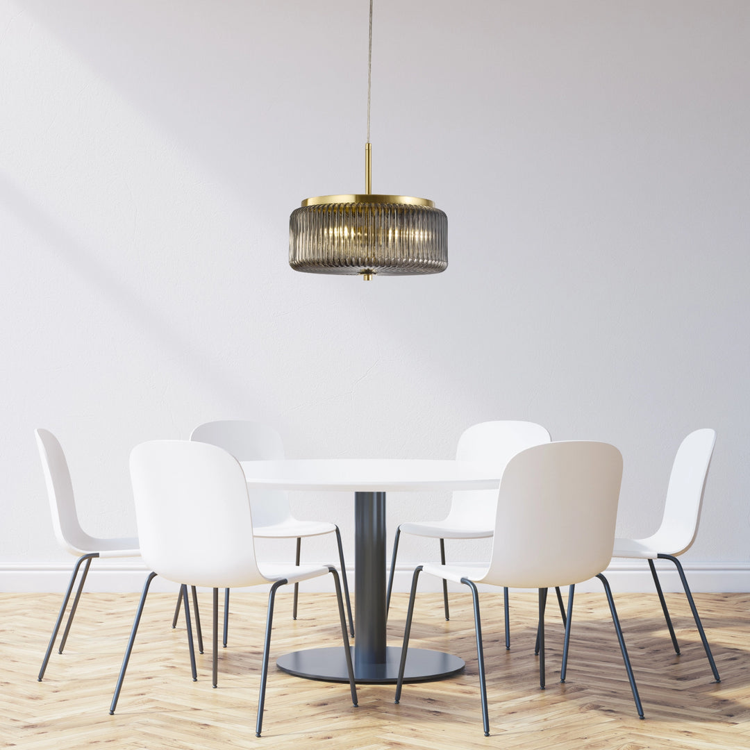 Whistler Contemporary Ribbed Glass G9 Pendant Pendant