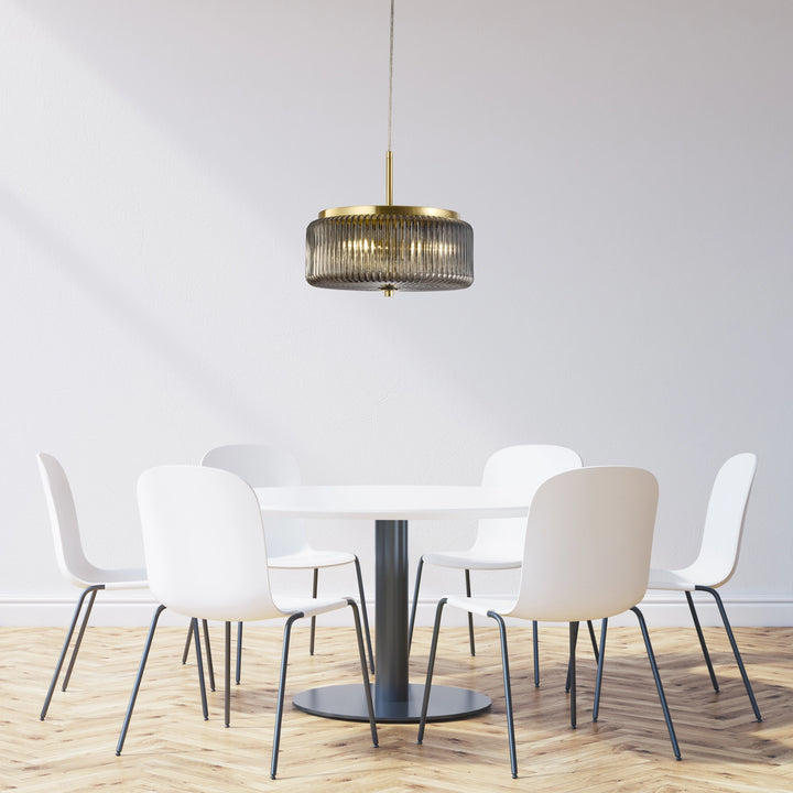 Whistler Contemporary Ribbed Glass G9 Pendant Pendant