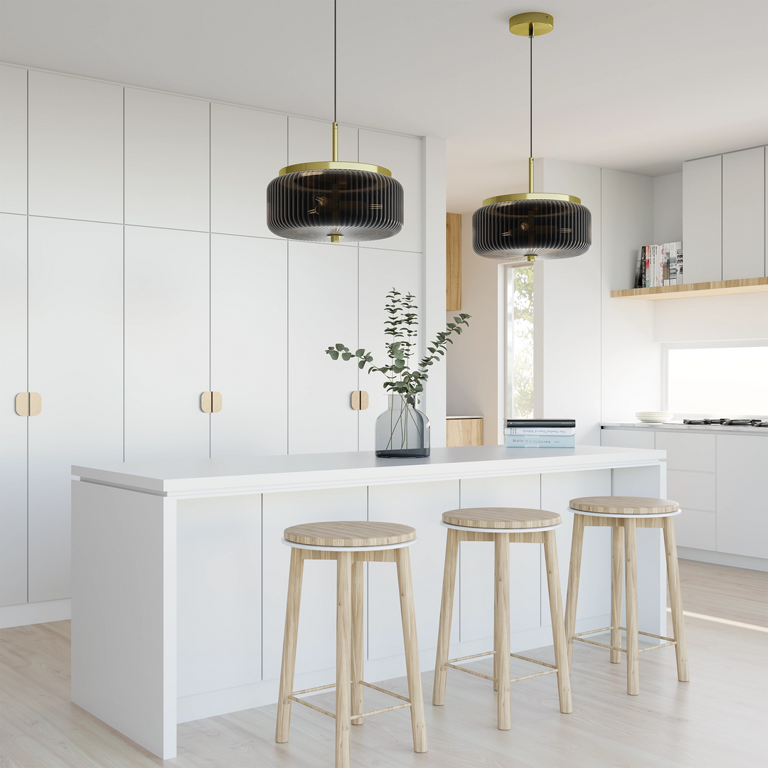 Whistler Contemporary Ribbed Glass G9 Pendant Pendant