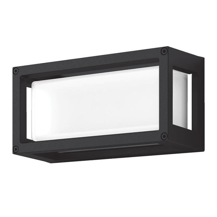 YORK-7 7W Led Rectangle Wall Light IP65 240v Black Wall light