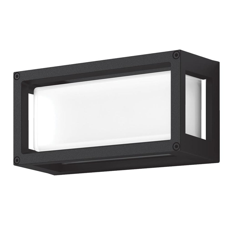 YORK-7 7W Led Rectangle Wall Light IP65 240v Black Wall light