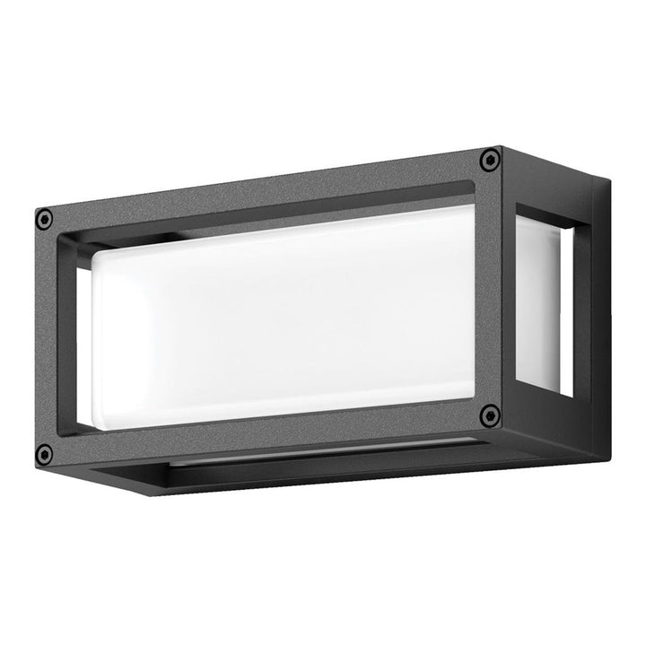 YORK-7 7W Led Rectangle Wall Light IP65 240v Dark Grey Wall light