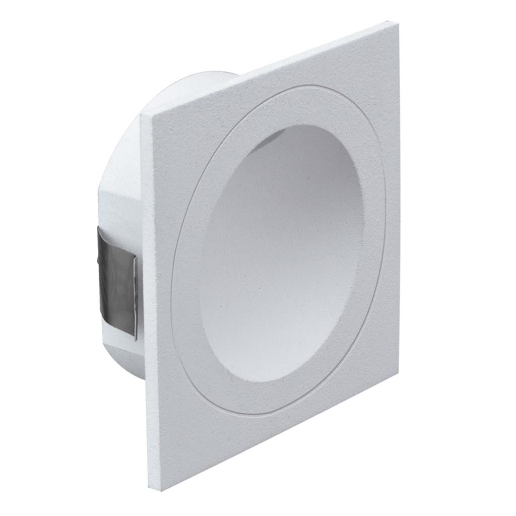 YOU-3W Square Recessed LED Step Light IP54 240v - White/Black White step light